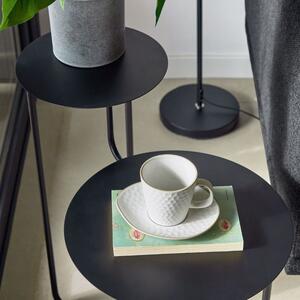 Černý kovový odkládací stolek Kave Home Vidalita 25/35 cm