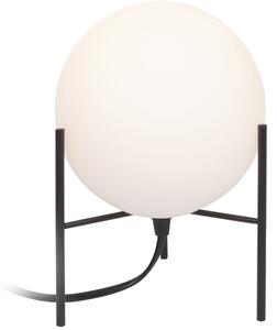 Bílo černá skleněná stolní lampa Kave Home Seina