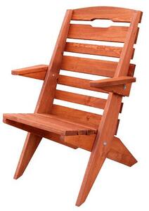 Drewmax MO108 - Zahradní židle z masivního smrkového dřeva 50x60x80cm - Ořech