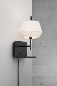 NORDLUX Nástěnná lampa s poličkou DICTE, 1xE14, 40W, bílá 2112391001