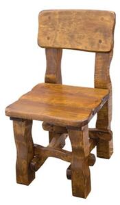 Drewmax MO100 - Zahradní židle z masivního olšového dřeva, lakovaná 45x54x86cm - Ořech