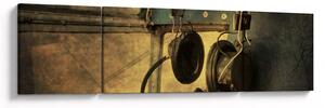 Obraz - Vintage letecká sluchátka (170x50 cm)