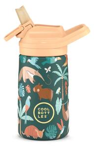 Dětská nerezová termoláhev COOL BOTTLES Kiddie Rainforest Refuge, 350 ml