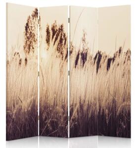Paraván Vysoké trávy v sépiové barvě Rozměry: 145 x 170 cm, Provedení: Klasický paraván