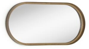 Zlaté kovové závěsné zrcadlo Kave Home Tiare 31 x 61,5 cm