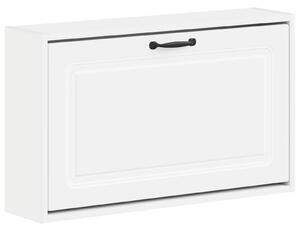 Nástěnný botník UTRECHT 71 x 17 x 43 cm Kompozitní dřevo Bílá