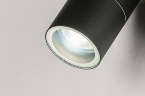 Nástěnné bodové venkovní LED svítidlo Aterio Black Plus (Venkovní svítidlo na fasádu, naklápěcí, patice GU10, IP44)