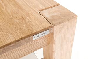 Wooded Konferenční stolek Denver Glass z masivu DUB 110x65x53cm