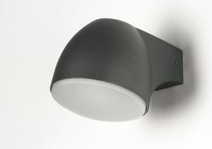 Nástěnné černé venkovní LED svítidlo De Ville Plus (Kulaté venkovní nástěnné LED světlo, IP44)