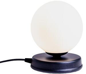 Nordic Design Bílá skleněná stolní lampa Manama S