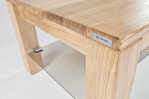 Wooded Konferenční stolek Chicago Glass z masivu DUB