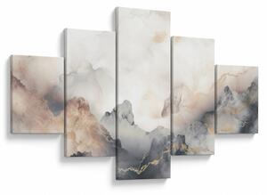 Obraz - Abstrakce hor s texturou mramoru (125x70 cm)