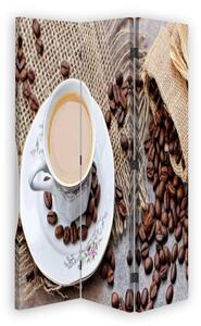 Paraván Rozptýlená kávová zrna Velikost: 110 x 170 cm, Provedení: Klasický paraván
