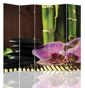Paraván Zen s růžovou orchidejí Rozměry: 180 x 170 cm, Provedení: Klasický paraván