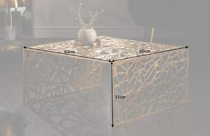Moebel Living Zlatý kovový konferenční stolek Corrido 60 x 60 cm