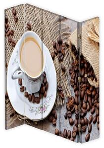 Paraván Rozptýlená kávová zrna Rozměry: 180 x 170 cm, Provedení: Otočný paraván 360°