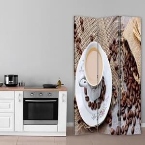 Paraván Rozptýlená kávová zrna Rozměry: 145 x 170 cm, Provedení: Klasický paraván