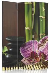Paraván Zen s růžovou orchidejí Rozměry: 110 x 170 cm, Provedení: Klasický paraván