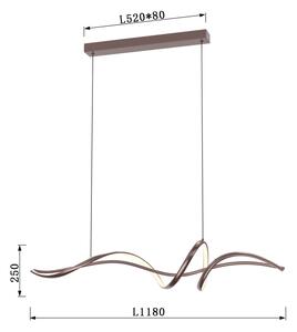 ONLI - LED Lustr na lanku KELLY LED/28W/230V měděná