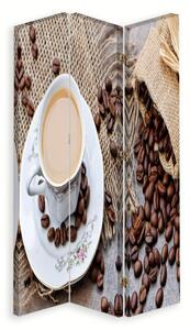 Paraván Rozptýlená kávová zrna Rozměry: 110 x 170 cm, Provedení: Otočný paraván 360°