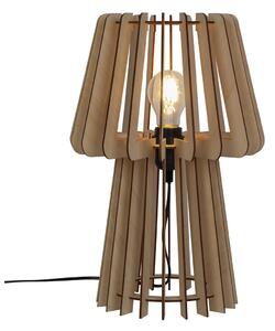 NORDLUX Designová stolní dřevěná lampa GROA, 1xE27, 40W, přírodní hnědá 2213155014