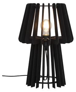 NORDLUX Designová stolní dřevěná lampa GROA, 1xE27, 40W, černá 2213155003