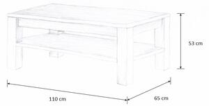 Wooded Konferenční stolek Chicago z masivu BUK 110x65x53cm
