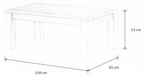 Wooded Konferenční stolek Chicago Standard z masivu BUK 110x65x53cm