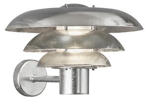 NORDLUX Venkovní nástěnná kovová lampa KURNOS, 1xE27, 25W, stříbrná 2118071031