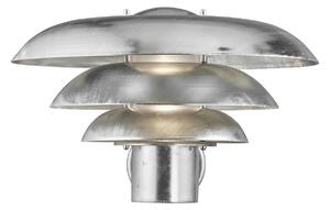 NORDLUX Venkovní nástěnná kovová lampa KURNOS, 1xE27, 25W, stříbrná 2118071031