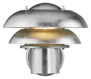 NORDLUX Venkovní nástěnná kovová lampa KURNOS, 1xE14, 25W, stříbrná 2118061031