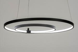 Závěsné designové LED svítidlo Troi Black Plus (LMD)