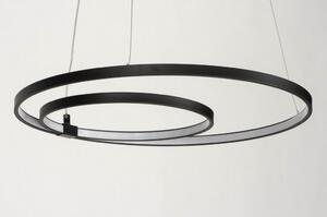 Závěsné designové LED svítidlo Troi Black Plus (LMD)