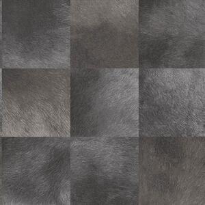Vliesova tapeta, čtvercový vzor imitace šedé kožešiny 347327, Luxury Skins, Origin