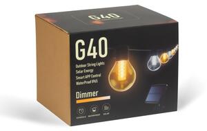 LED Stmívatelný solární řetěz 15xLED/1,5W/3,7/5V 2200 mAh 9 m IP65 černá + DO