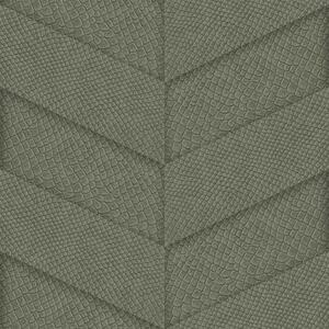 Vliesová tapeta na zeď zelená, parketový vzor kůže 347792, Luxury Skins, Origin