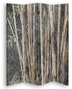 Paraván Bambusová stébla v hnědé barvě Velikost: 145 x 170 cm, Provedení: Klasický paraván