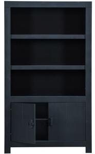 Hoorns Černá borovicová knihovna Besona 200 x 115 cm