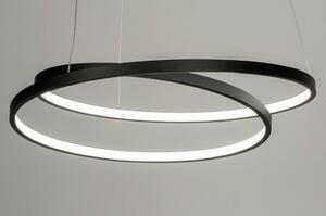 Závěsné designové LED svítidlo Troi Black Asymetrico (LMD)