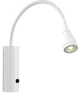 NORDLUX Čtecí LED lampička s vypínačem MENTO, 2,52W, teplá bílá, bílá 75531001