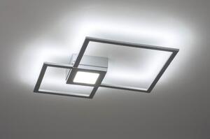 Stropní designové LED svítidlo Dualle Quadra Silver (LMD)
