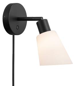 NORDLUX Nástěnná lampa s vypínačem MOLLI, 1xE14, 40W, černá 2112811003