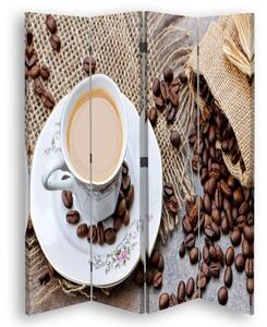Paraván Rozptýlená kávová zrna Velikost: 145 x 170 cm, Provedení: Klasický paraván