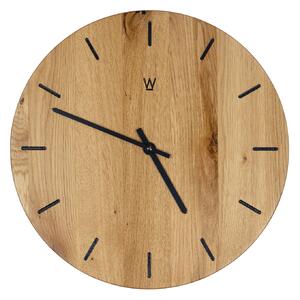 Wooded Nástěnné hodiny Sarnia z masivu DUB ø32 cm Barva vyfrézování (číslaznakdrážky): Stejná jako odstín hodin (+0 Kč)