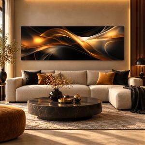 Obraz na plátně - Sonáta solárního záblesku FeelHappy.cz Rozměr obrazu (Šířka x Výška): 240 x 80 cm