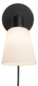 NORDLUX Nástěnná lampa s vypínačem MOLLI, 1xE14, 40W, černá 2112811003