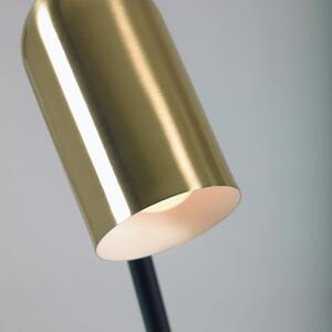 Černo zlatá kovová stojací lampa Kave Home Clemence 152 cm