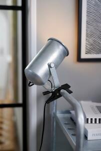 NORDLUX Industriální lampička s klipem PORTER, 1xE27, 60W, stříbrná 2213062031