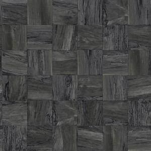 Šedočerná vliesová tapeta Dřevo, imitace dřevěného obložení 347520, Matières - Wood, Origin