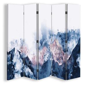 Paraván Zasněžené vrcholky v mracích Rozměry: 180 x 170 cm, Provedení: Klasický paraván